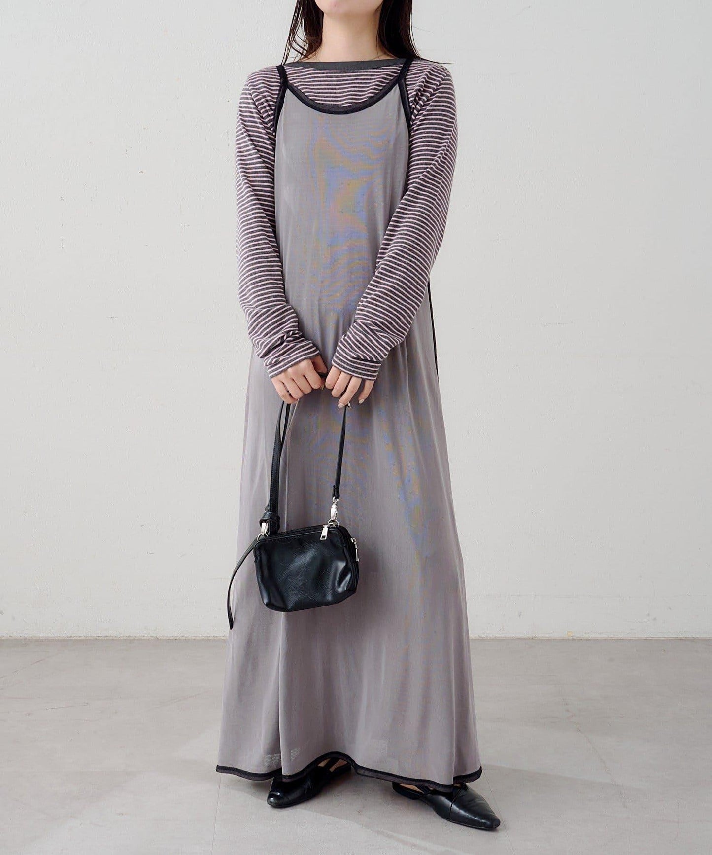 B 透感雙面設計連衣裙