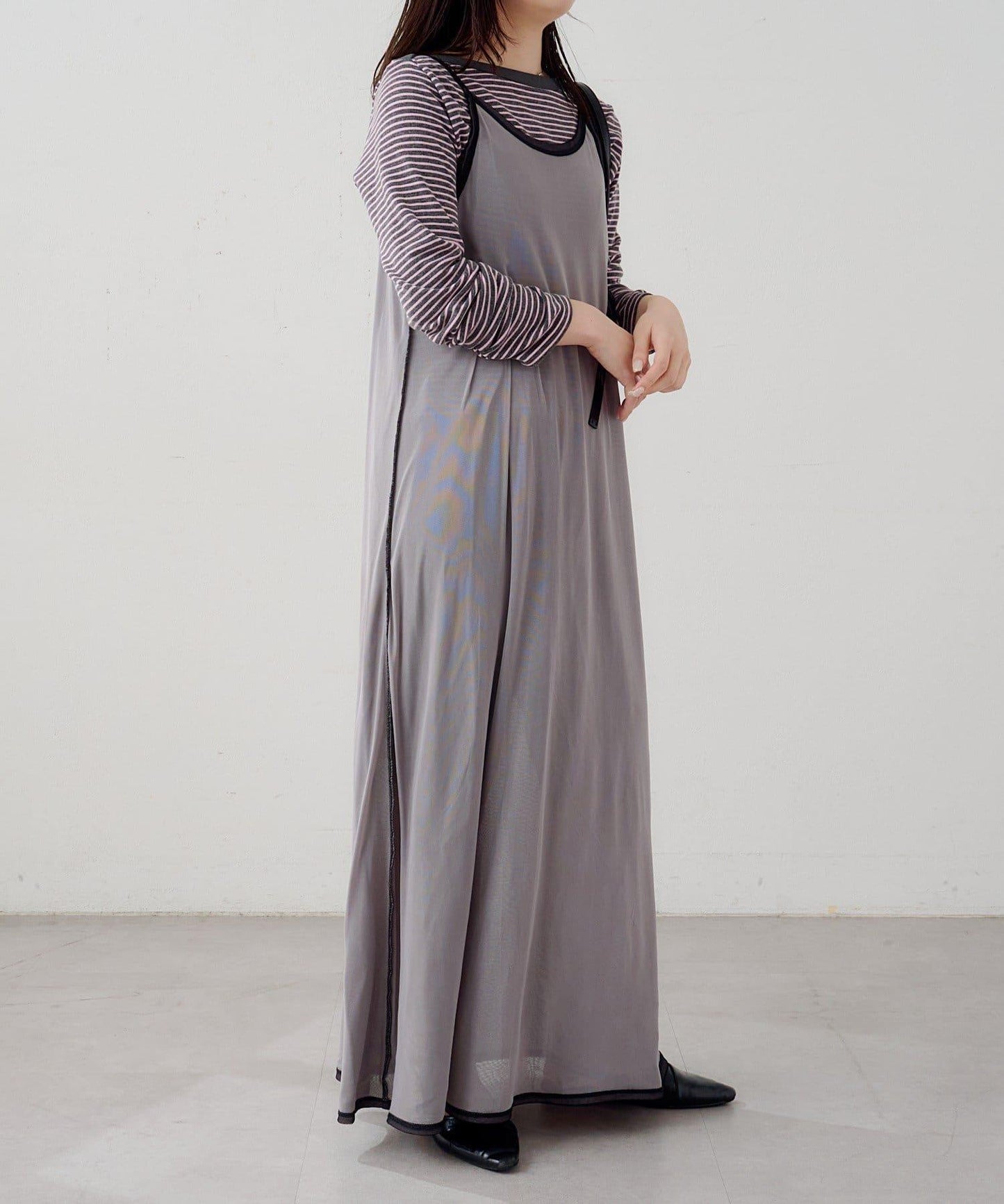 B 透感雙面設計連衣裙