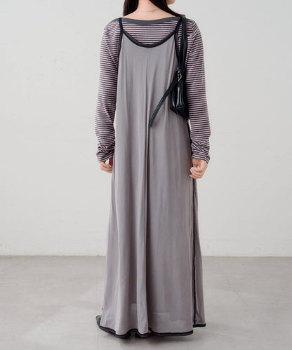 B 透感雙面設計連衣裙