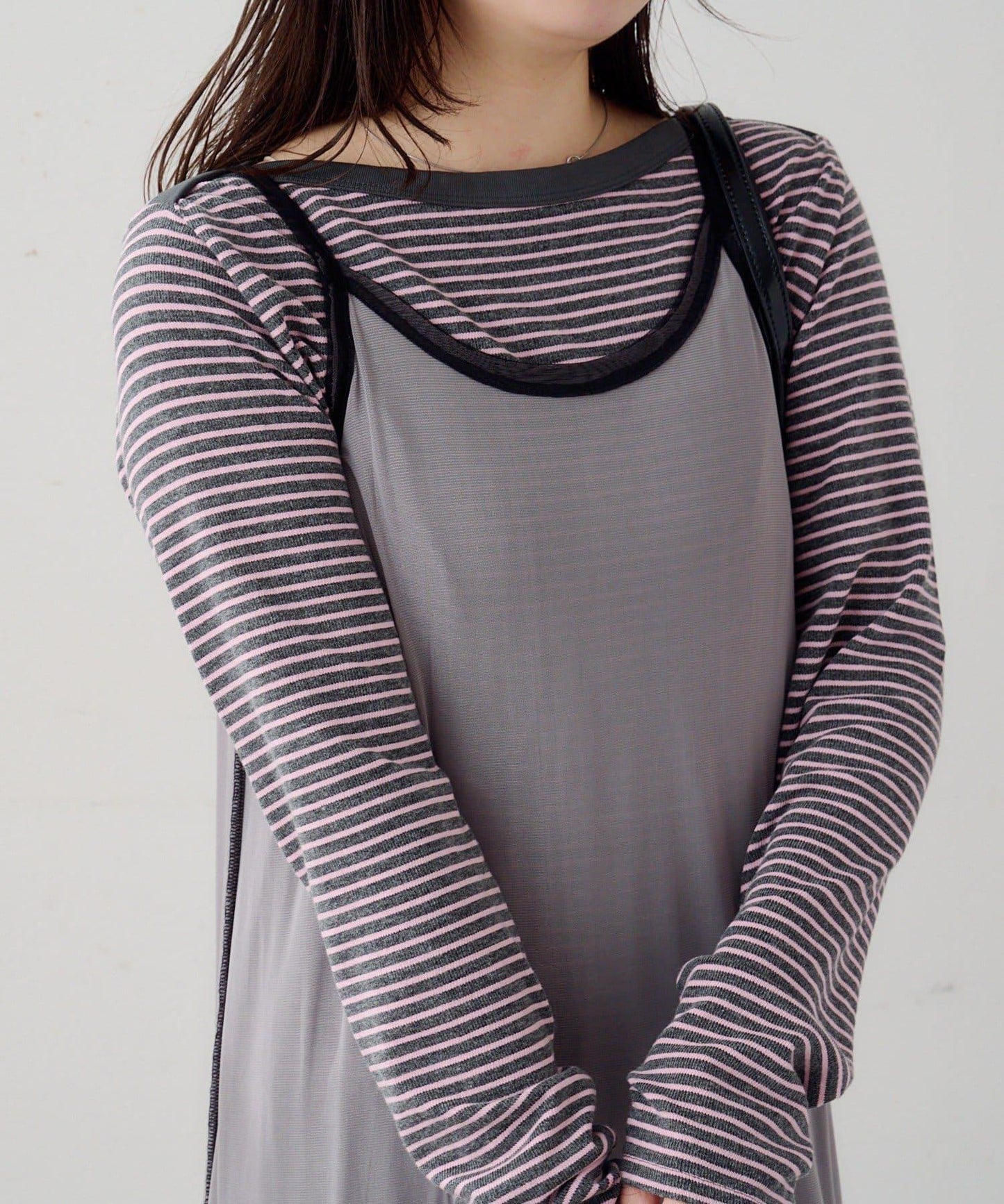 B 透感雙面設計連衣裙