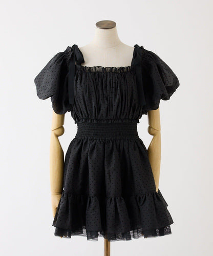 甜美荷葉邊短袖長款上衣