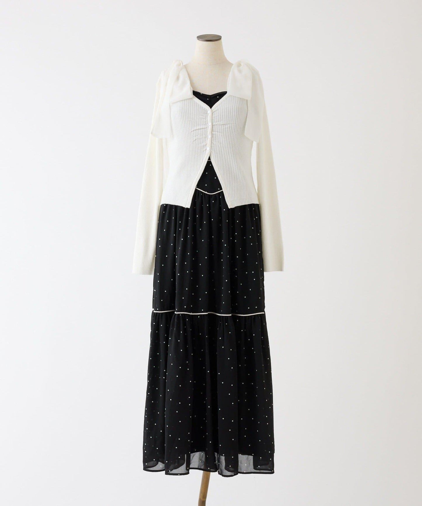 配色設計 開衫套裝 連衣裙