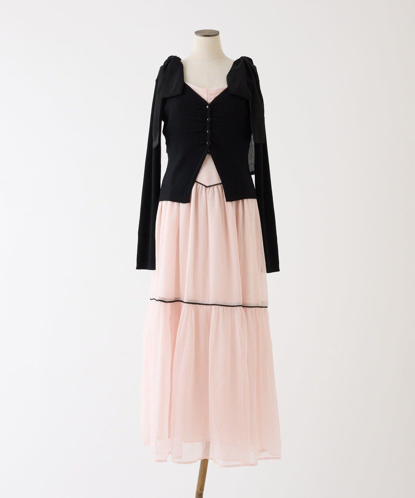 配色設計 開衫套裝 連衣裙