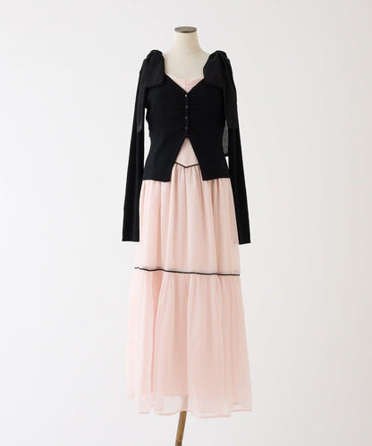 配色設計 開衫套裝 連衣裙