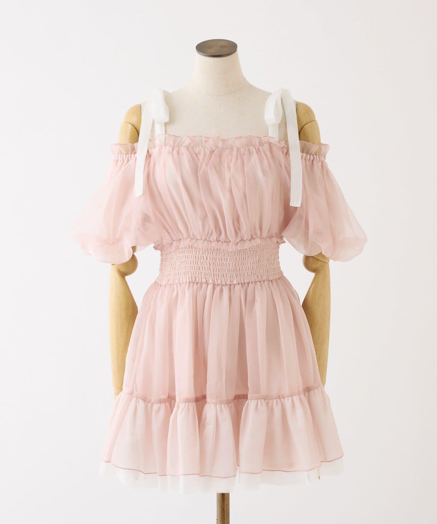 甜美荷葉邊短袖長款上衣