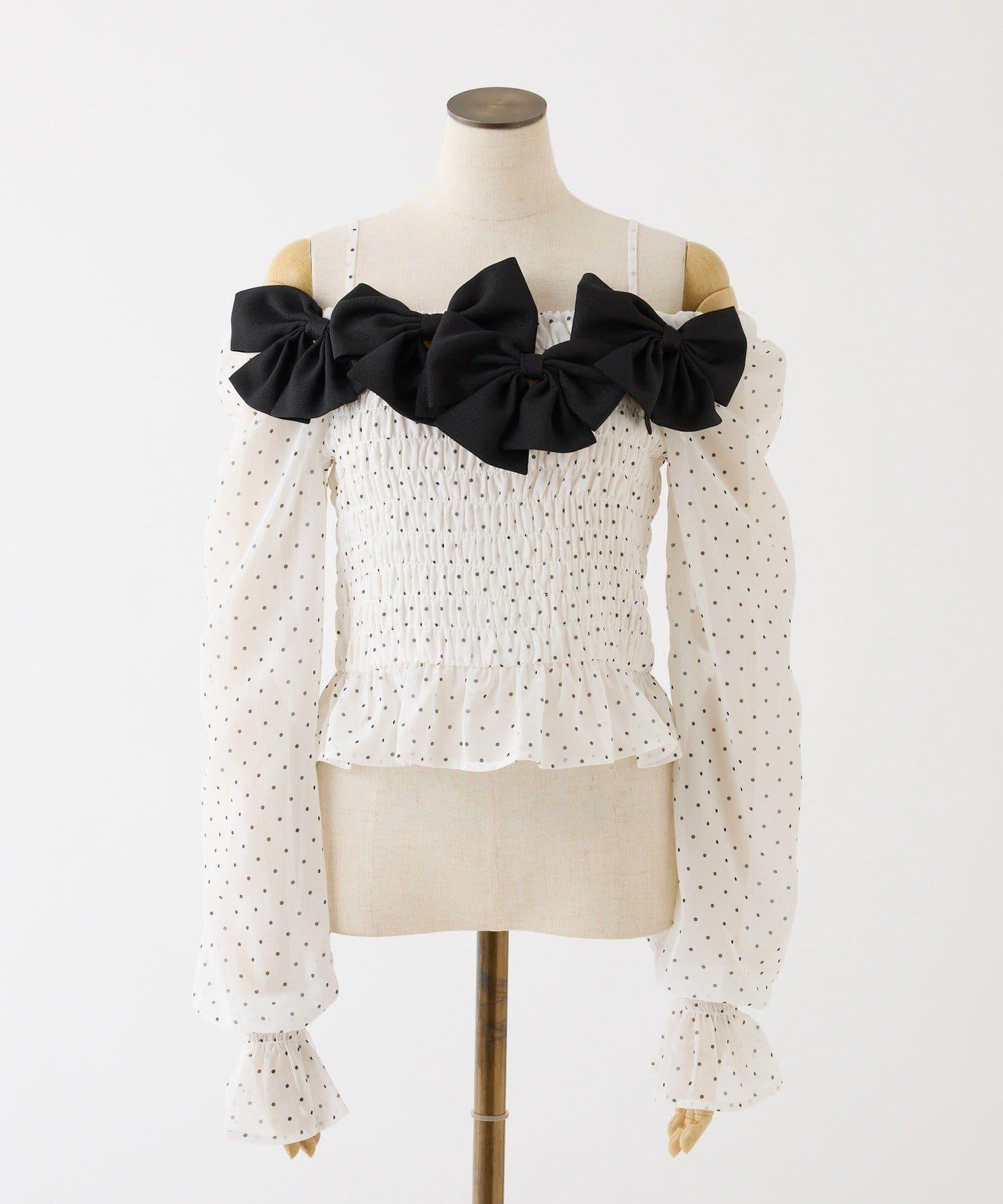 褶皺蝴蝶結設計 襯衫