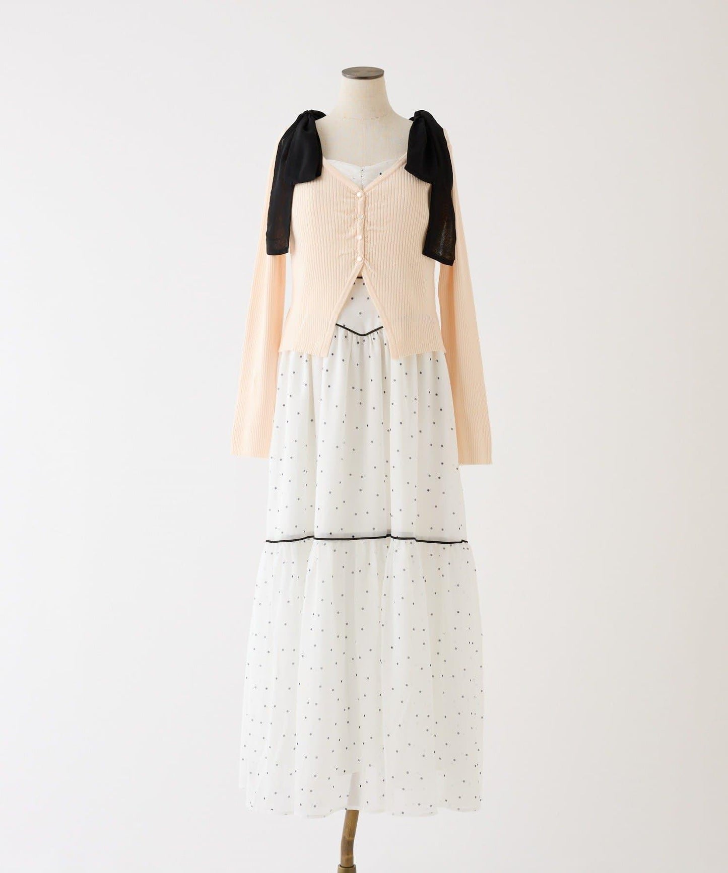 配色設計 開衫套裝 連衣裙