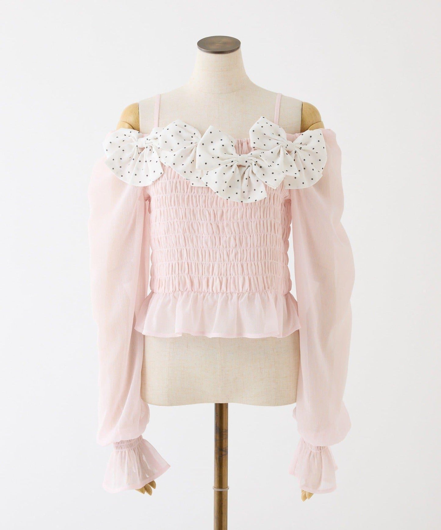 褶皺蝴蝶結設計 襯衫