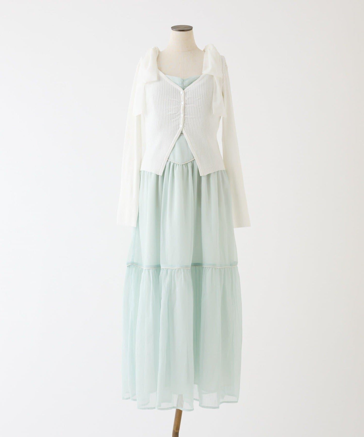 配色設計 開衫套裝 連衣裙