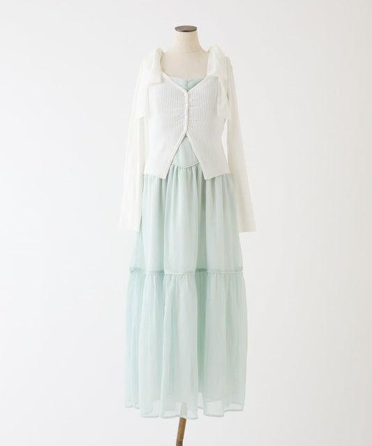 配色設計 開衫套裝 連衣裙