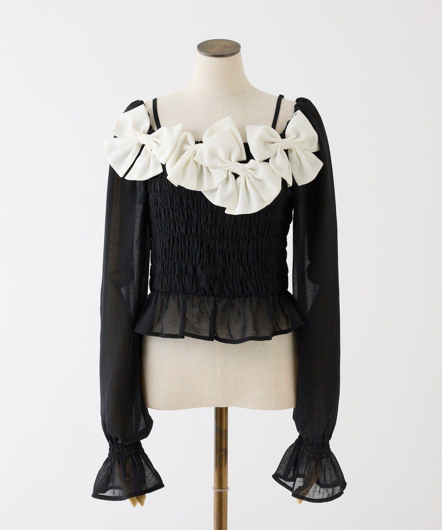 褶皺蝴蝶結設計 襯衫