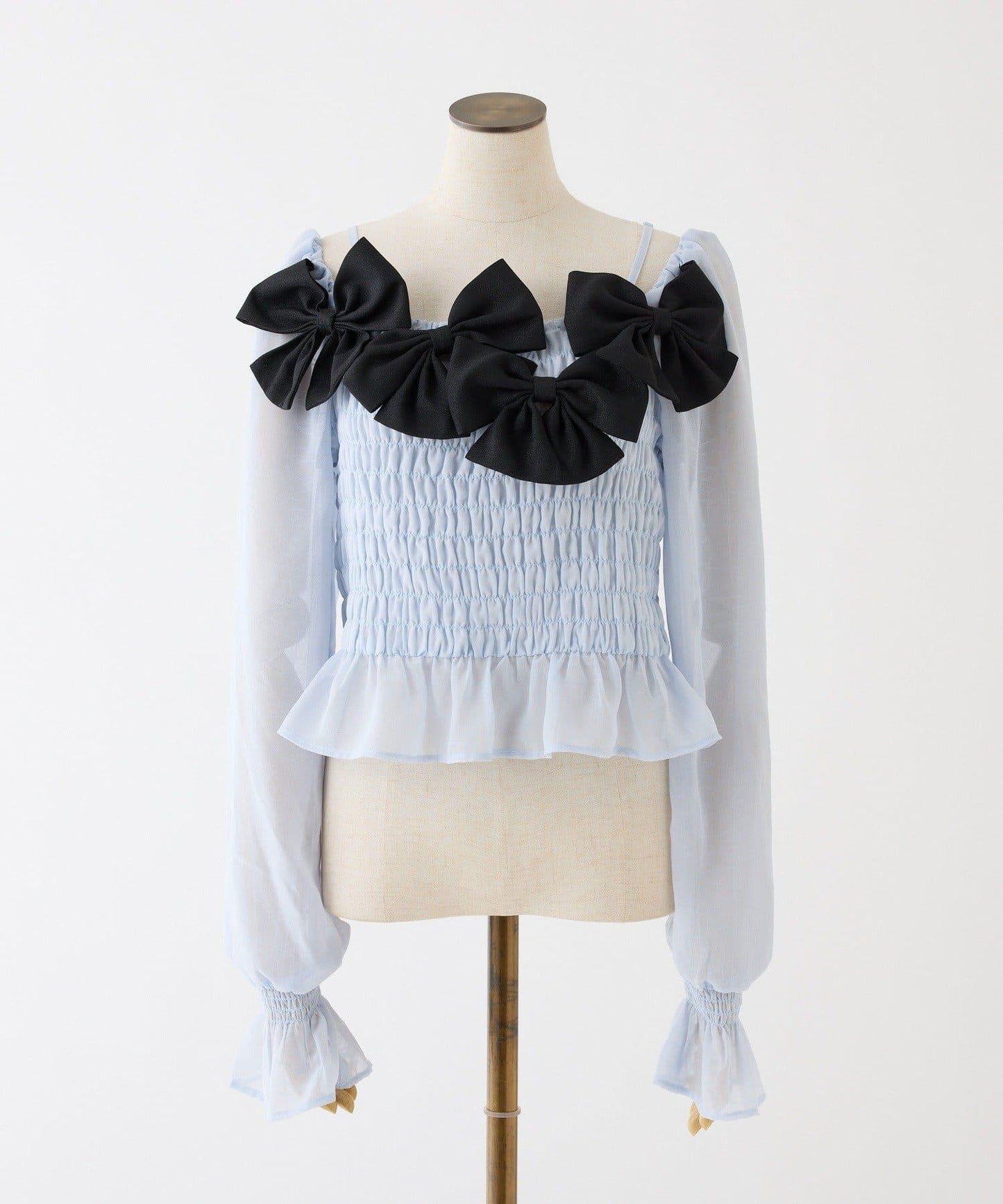 褶皺蝴蝶結設計 襯衫