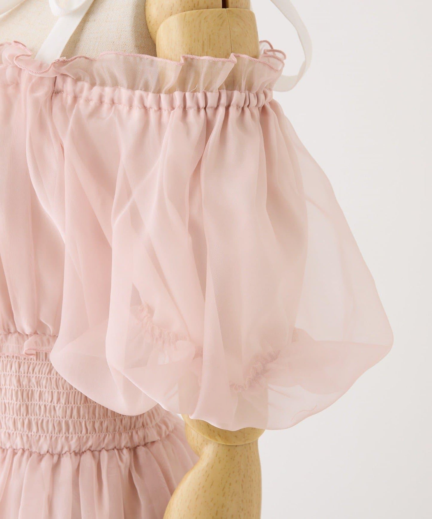 甜美荷葉邊短袖長款上衣