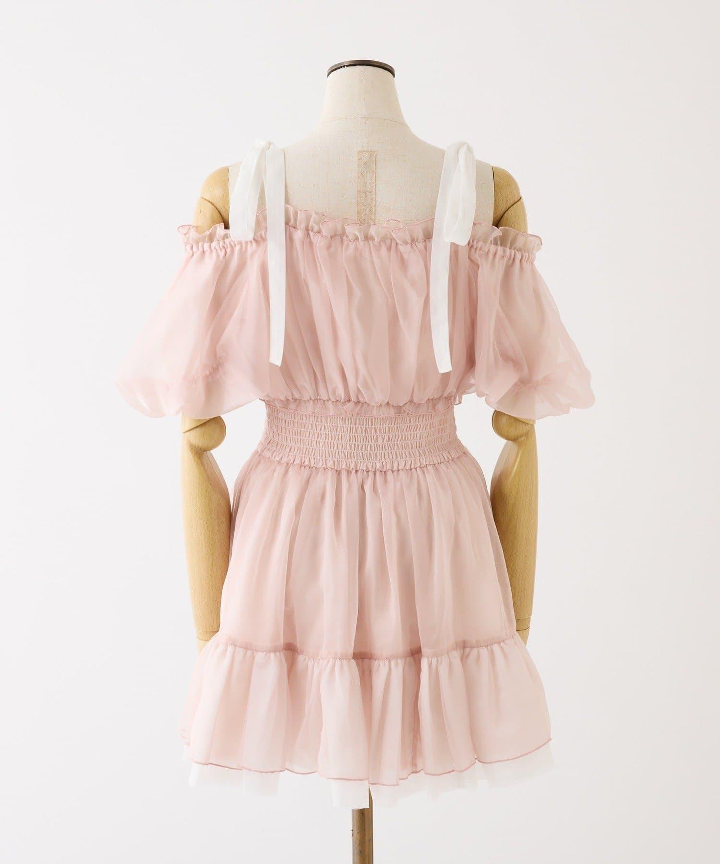 甜美荷葉邊短袖長款上衣