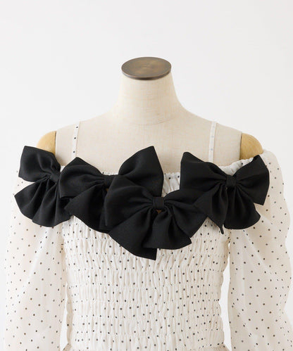 褶皺蝴蝶結設計 襯衫