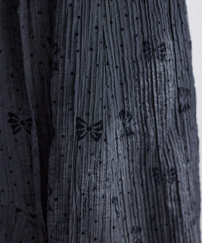 不對稱下襬層疊長款連衣裙