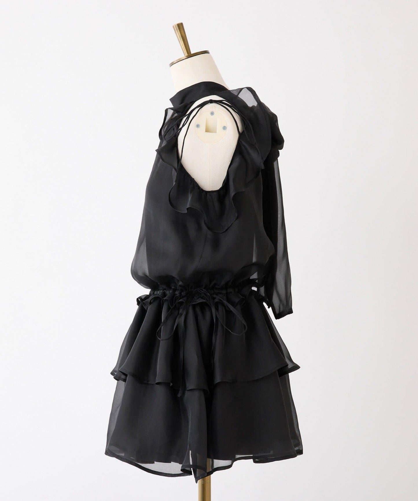 美式背心領迷你連衣裙