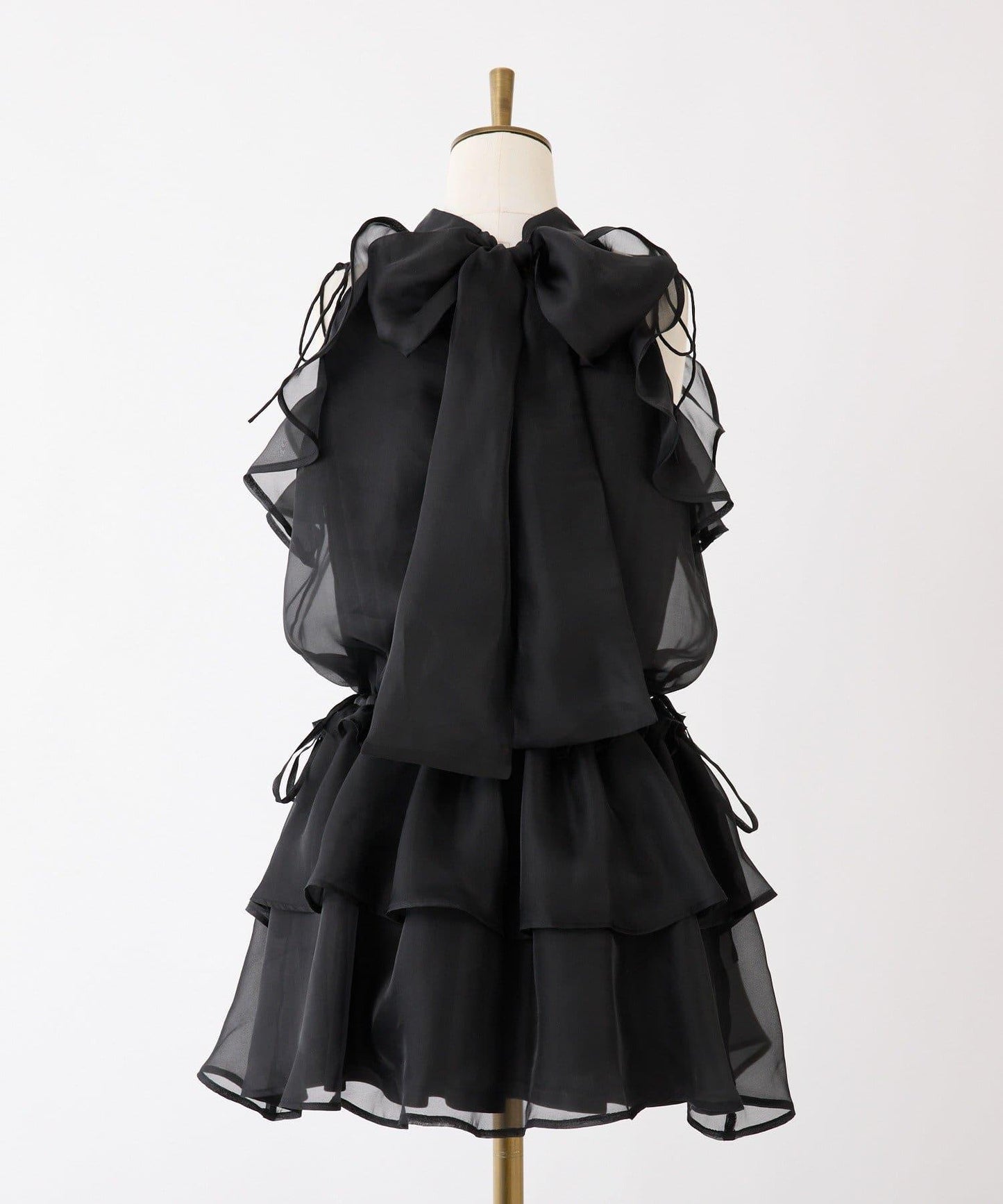 美式背心領迷你連衣裙