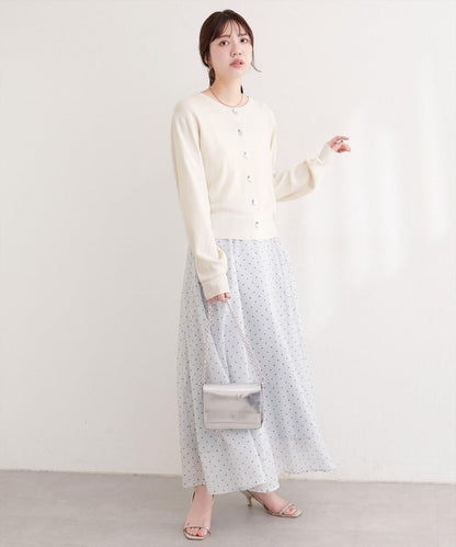 再生聚酯質感紐扣開衫