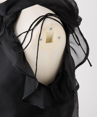 美式背心領迷你連衣裙