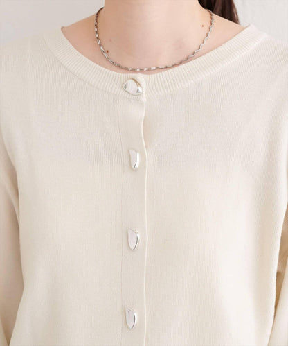 再生聚酯質感紐扣開衫