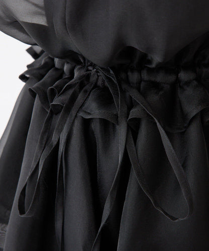 美式背心領迷你連衣裙