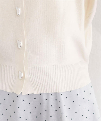 再生聚酯質感紐扣開衫