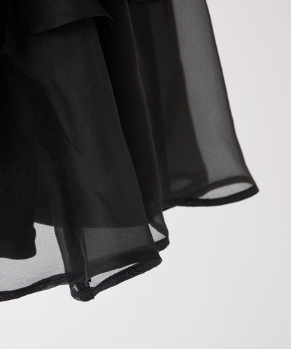 美式背心領迷你連衣裙