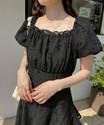 不對稱下襬層疊長款連衣裙