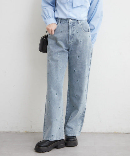 NICE 多色組合直筒牛仔褲