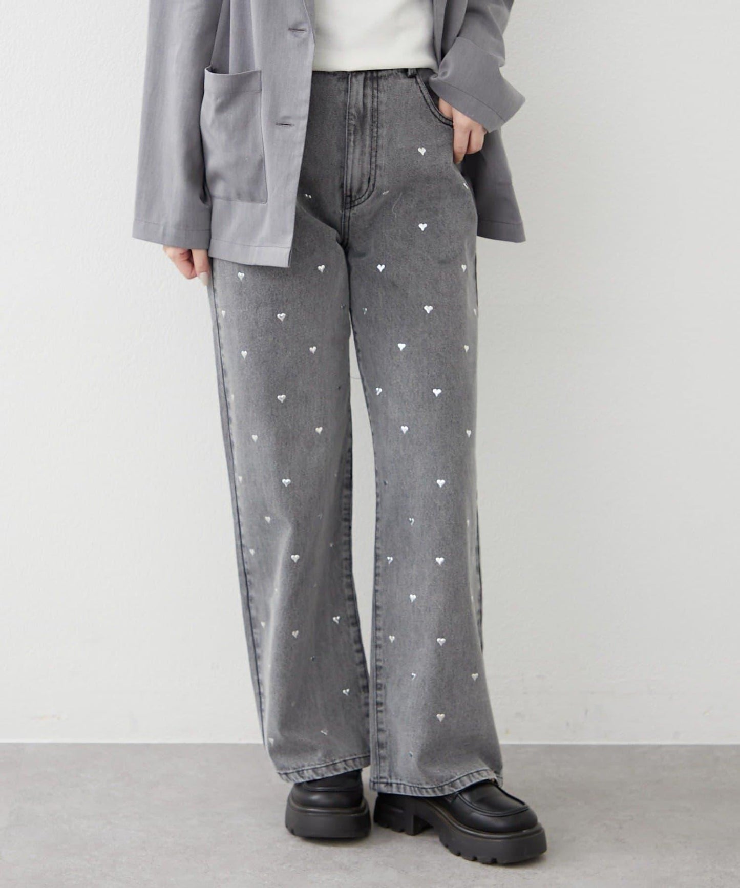 NICE 多色組合直筒牛仔褲