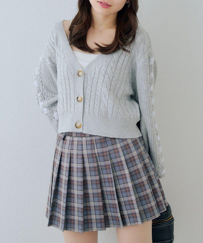 袖部繫帶設計 針織開衫