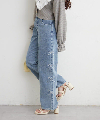 NICE 多色組合直筒牛仔褲