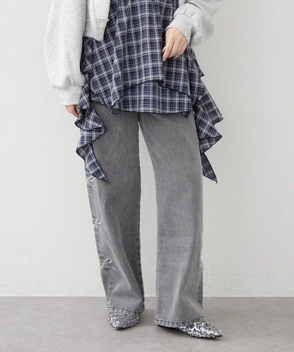 NICE 多色組合直筒牛仔褲