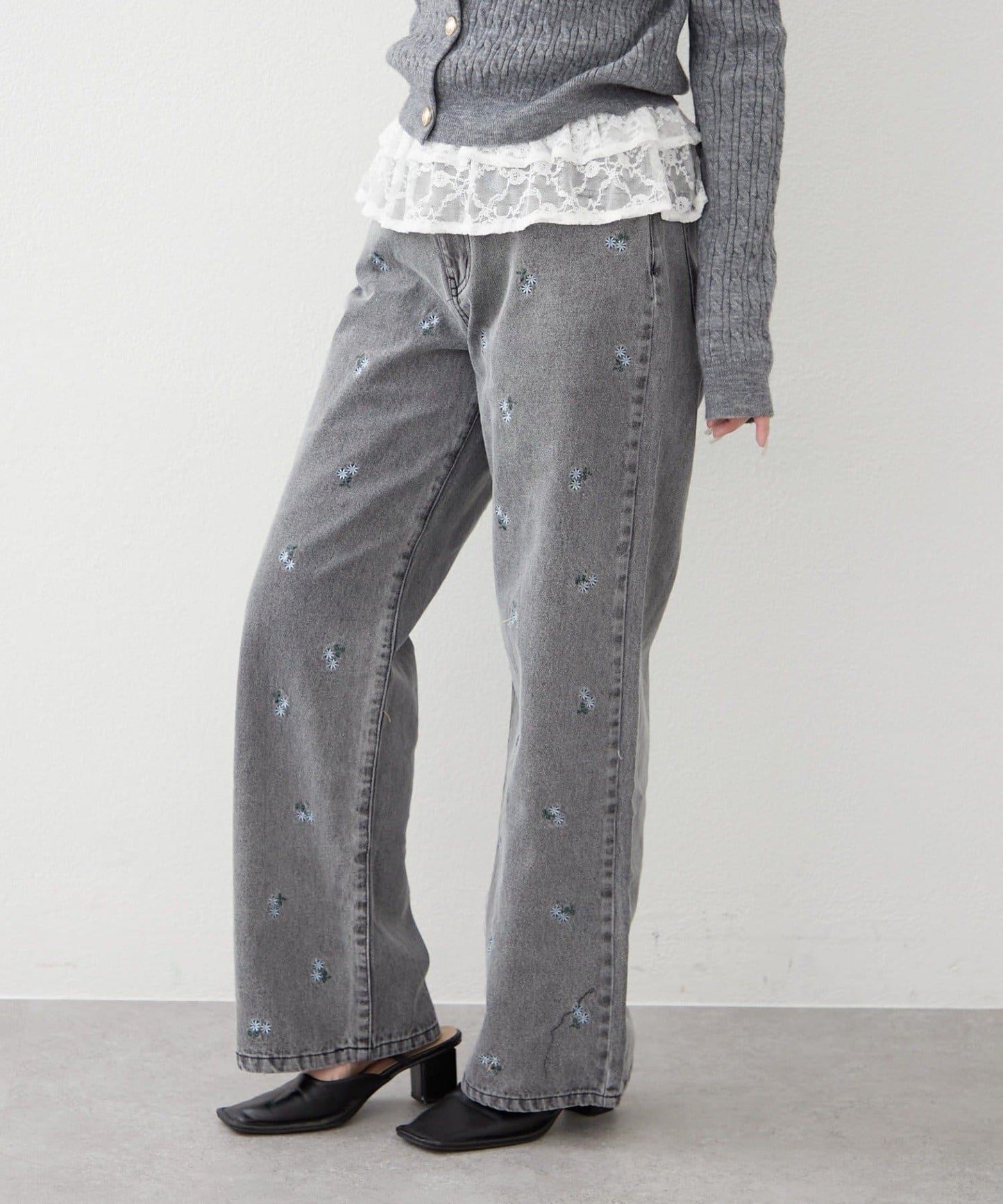 NICE 多色組合直筒牛仔褲