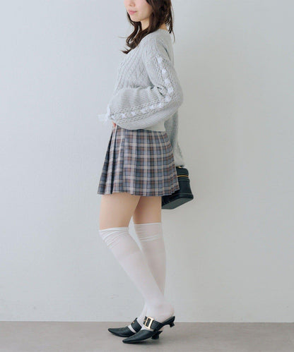 袖部繫帶設計 針織開衫