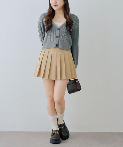 袖部繫帶設計 針織開衫