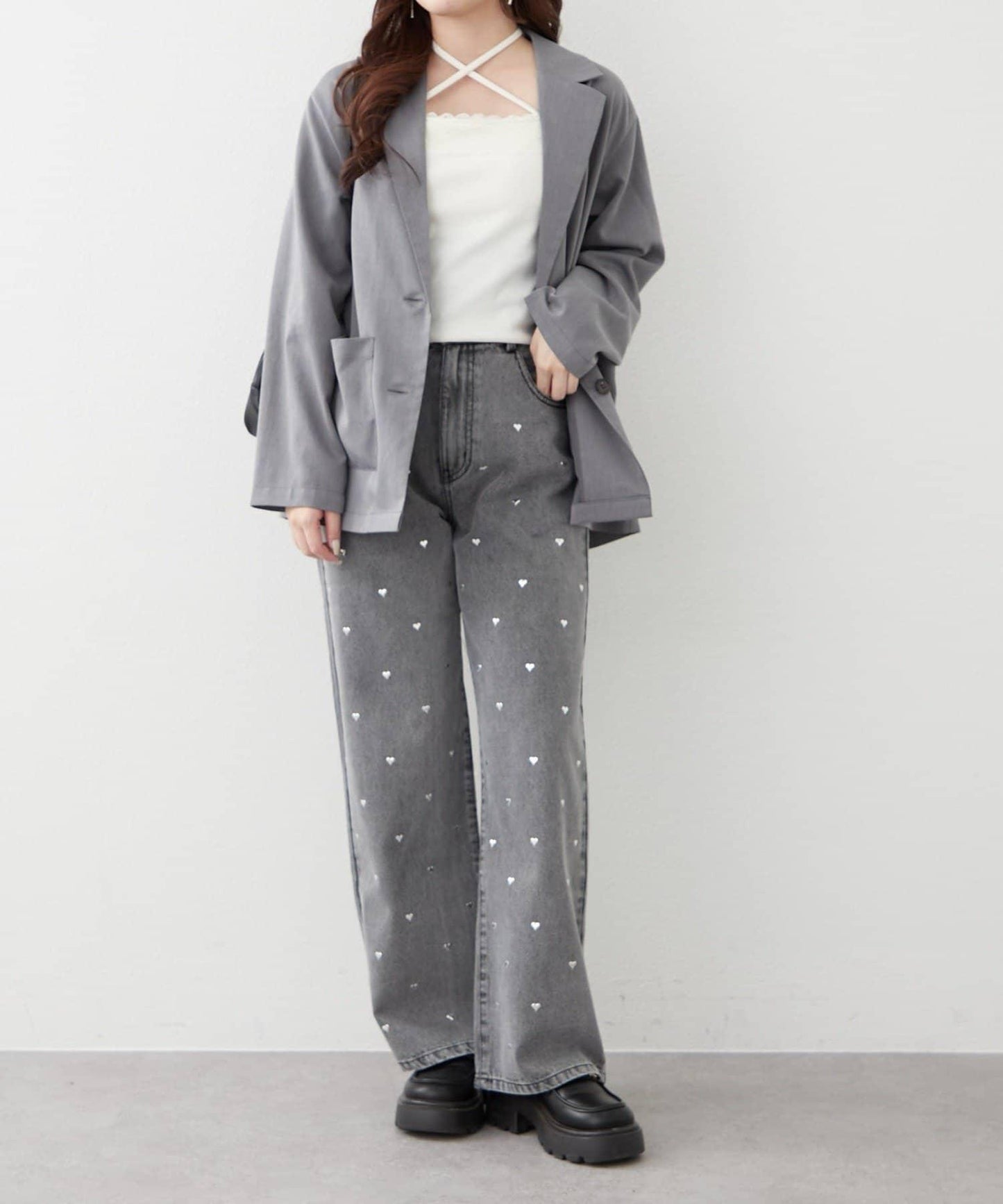 NICE 多色組合直筒牛仔褲