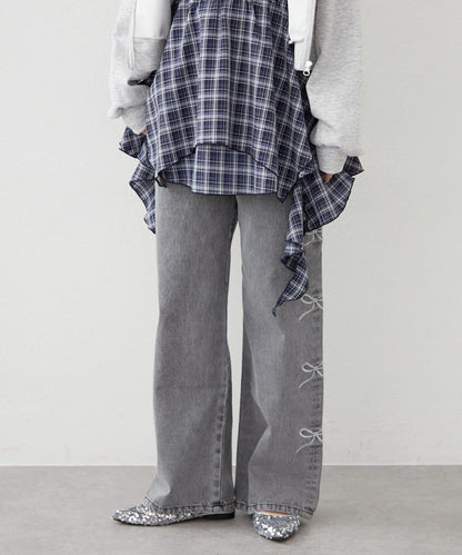 NICE 多色組合直筒牛仔褲