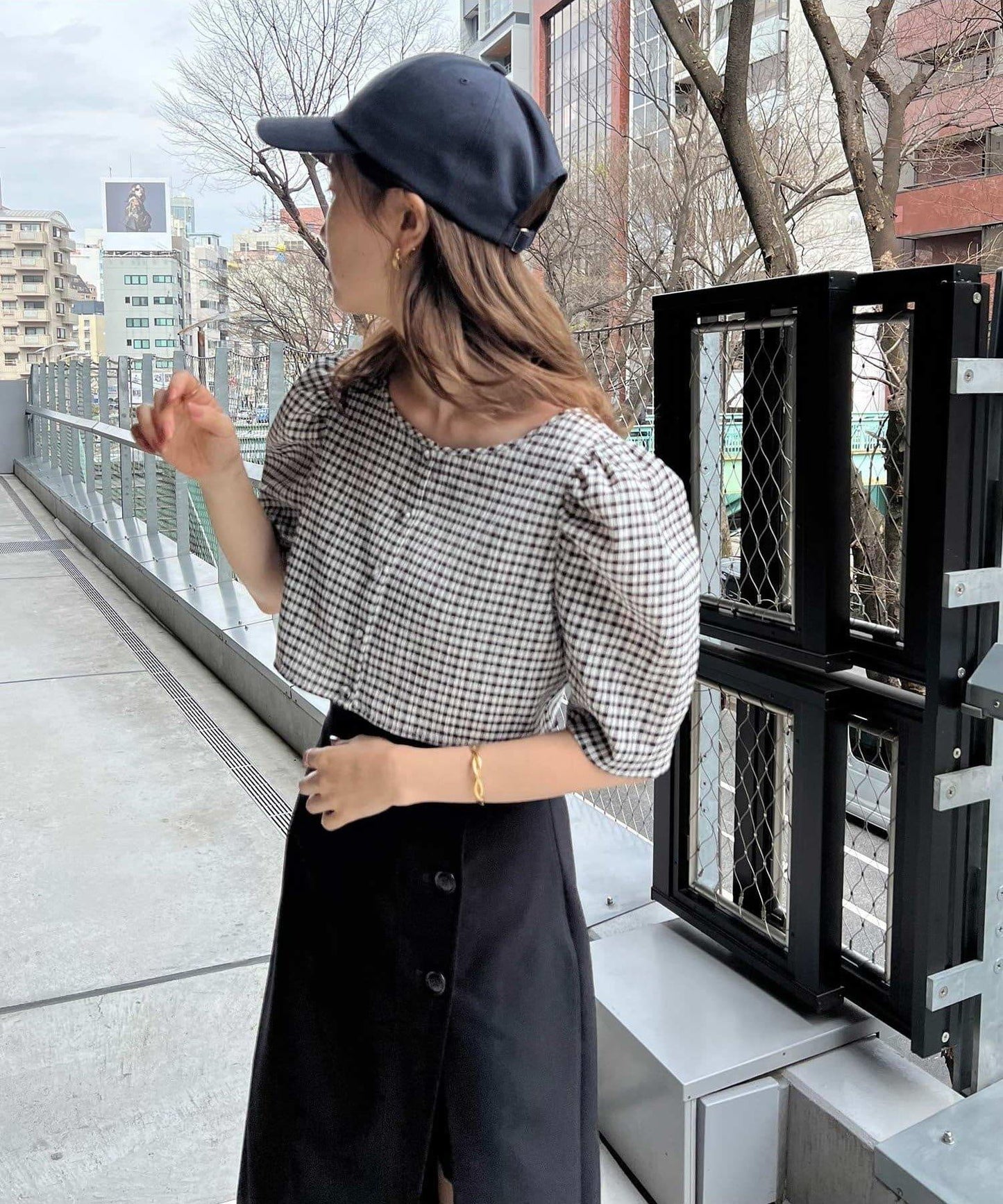 復古褶皺連衣裙