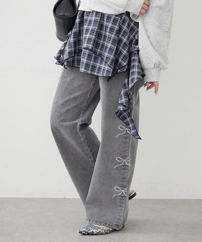 NICE 多色組合直筒牛仔褲