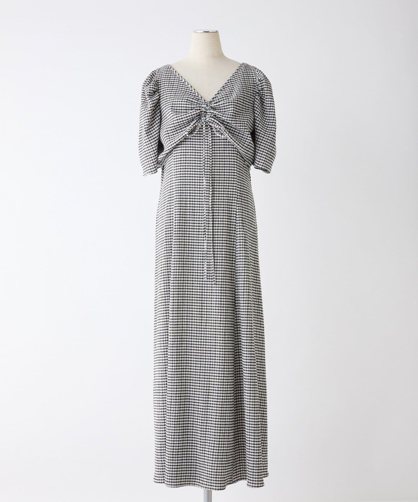 復古褶皺連衣裙