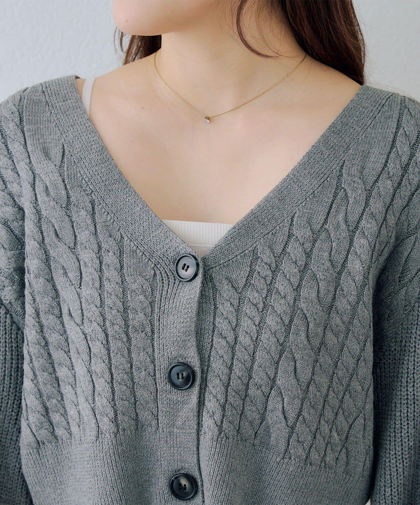 袖部繫帶設計 針織開衫