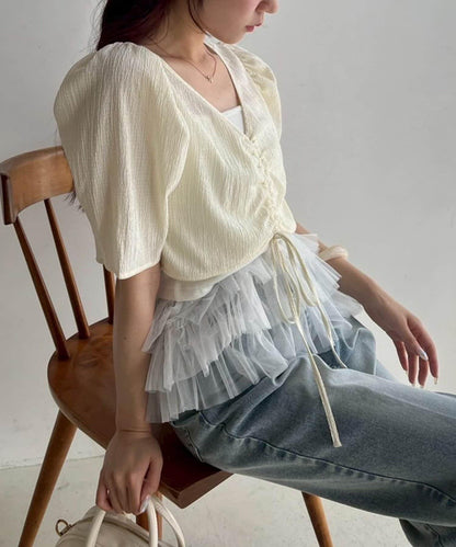 復古褶皺連衣裙