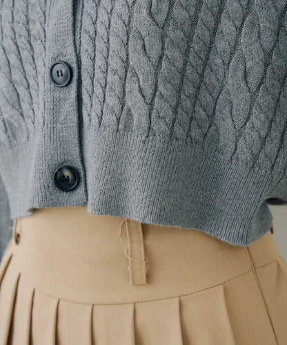 袖部繫帶設計 針織開衫