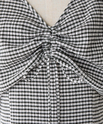 復古褶皺連衣裙