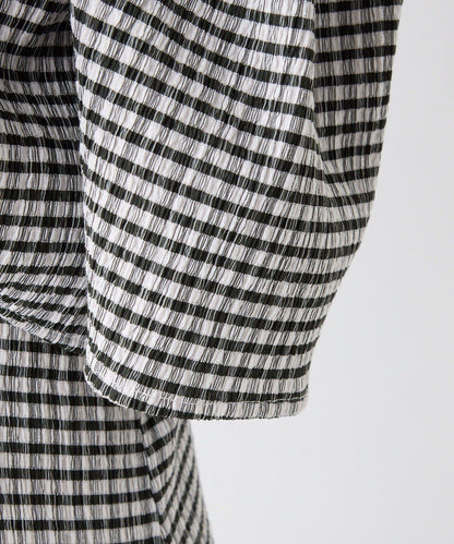 復古褶皺連衣裙