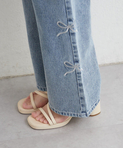 NICE 多色組合直筒牛仔褲