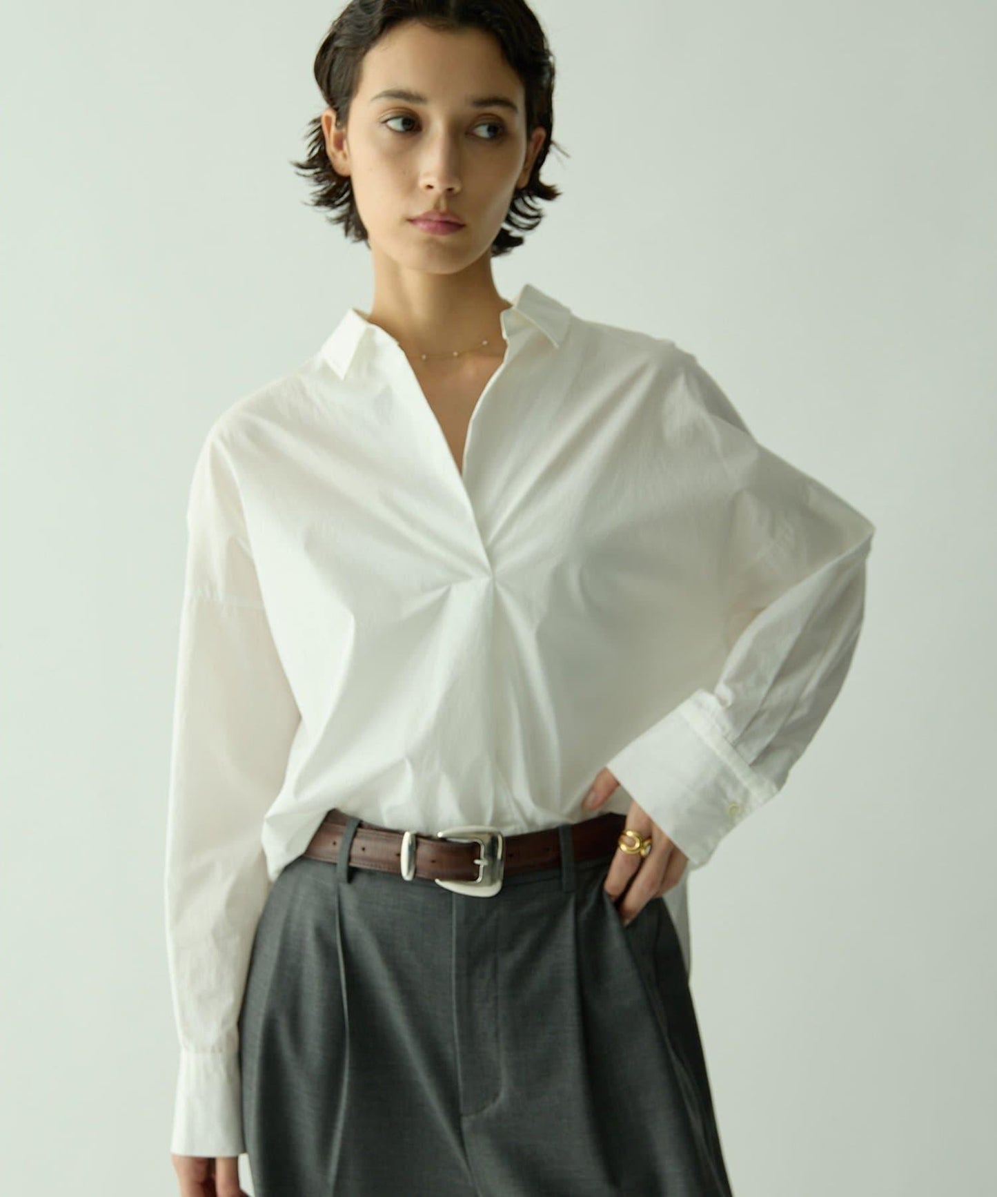 Drawing Numbers 開領長袖襯衫