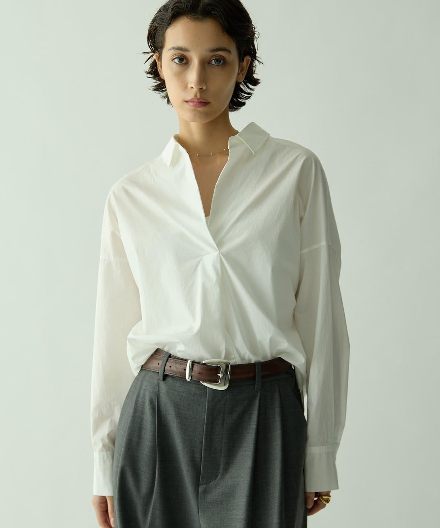 Drawing Numbers 開領長袖襯衫